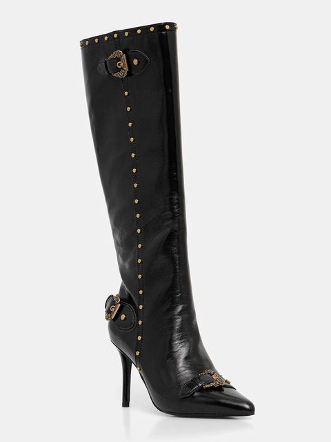 Versace Jeans Couture kozaki damskie kolor czarny na szpilce 79VA3S58 ZSC35 899 - zdjęcie produktu nr 1