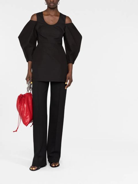 Jil Sander cold-shoulder blouse - Black