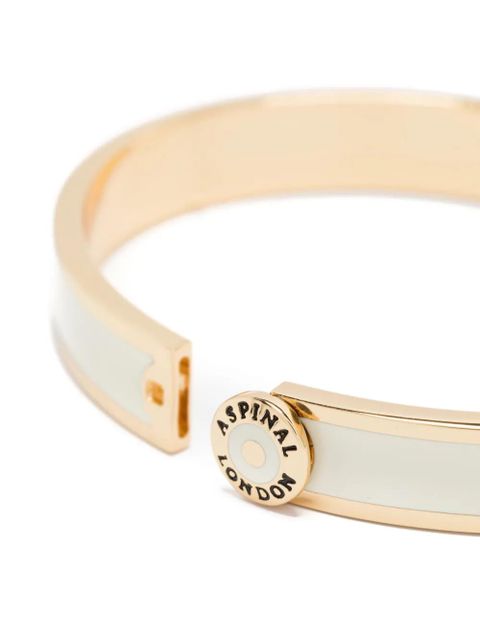 Aspinal Of London Enamel bangle bracelet - Gold