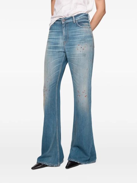 Acne Studios flared patch trousers - Blue