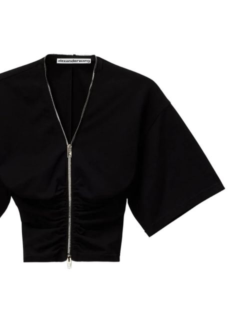 Alexander Wang zip-up ruched top - Black - zdjęcie produktu nr 2