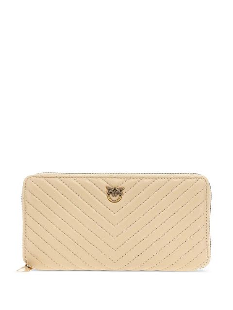 PINKO chevron-quilted leather wallet - Neutrals - zdjęcie produktu nr 1