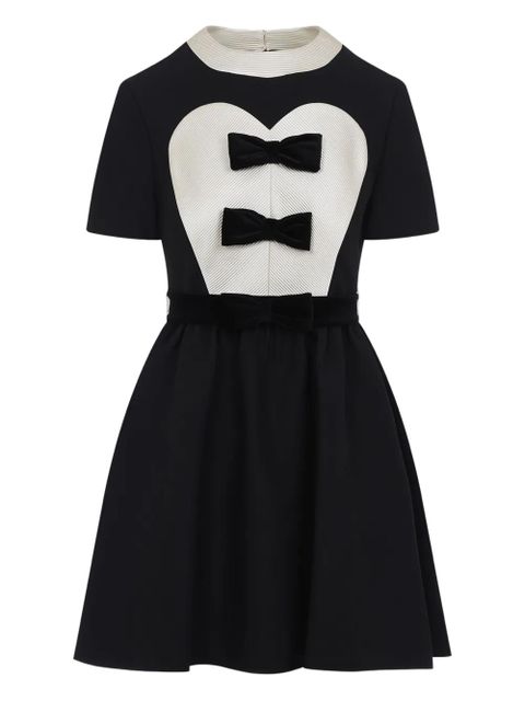Valentino Garavani Crepe Couture bow-detail mini dress - Black - zdjęcie produktu nr 1