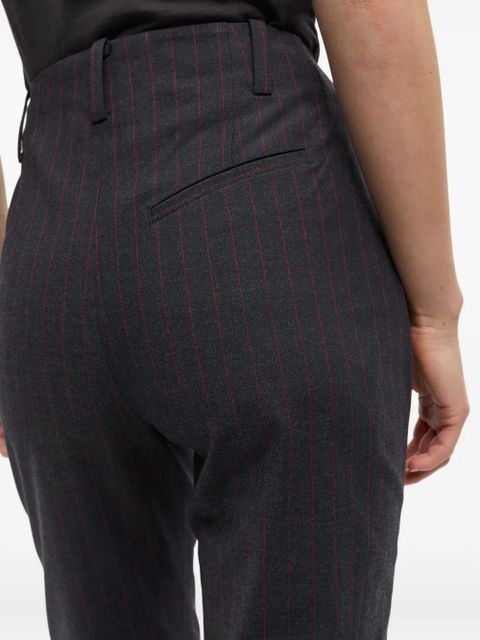 GANNI pinstriped trousers - Black
