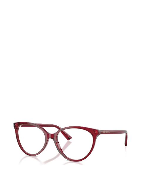 Jimmy Choo transparent round-frame glasses - Red - zdjęcie produktu nr 2