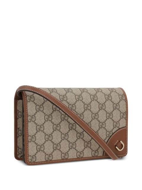 Gucci GG monogram shoulder bag - Brown