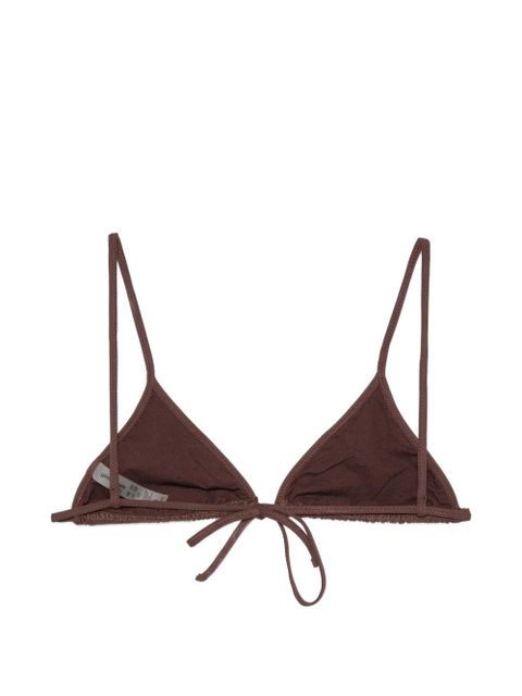 Gimaguas eyelet-embellished triangle bikini top - Brown - zdjęcie produktu nr 2