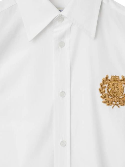 Burberry logo-embroidered shirt - White - zdjęcie produktu nr 2