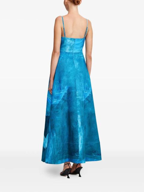 Acler Osidge abstract-print maxi dress - Blue