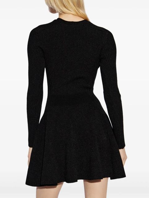Balmain logo-charm mini dress - Black