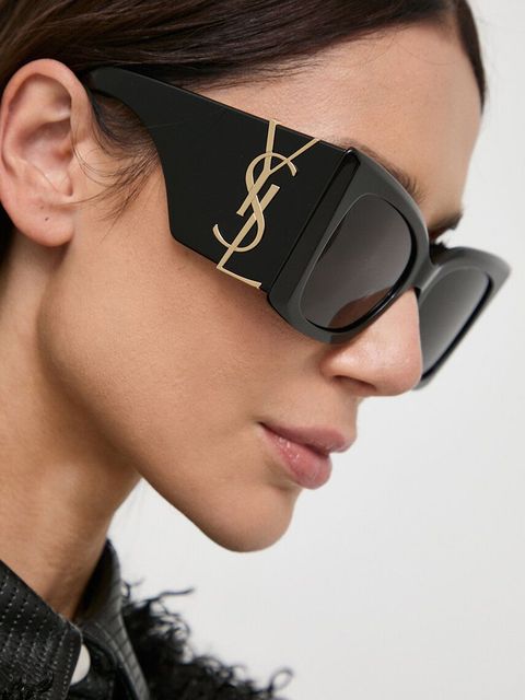 Saint Laurent okulary przeciwsłoneczne BLAZE damskie kolor czarny