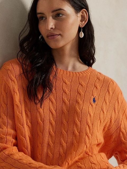 Polo Ralph Lauren sweter damski kolor pomarańczowy 211972115