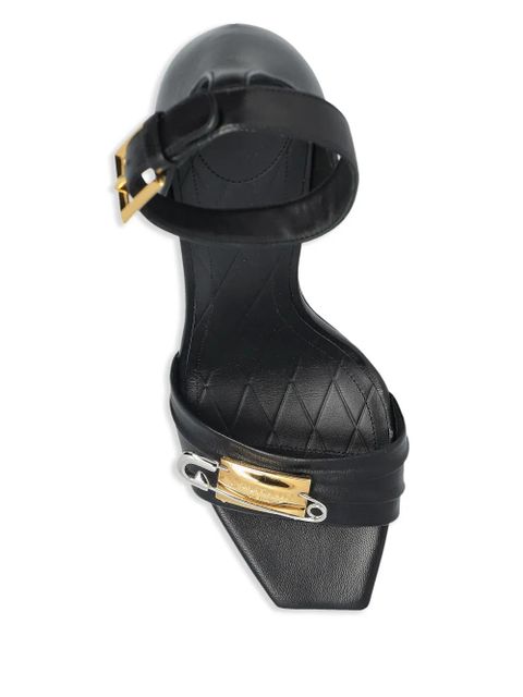 Balmain 110mm leather sandals - Black