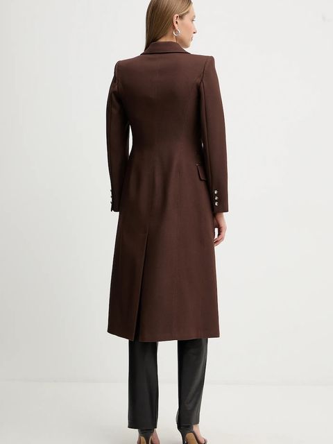 Elisabetta Franchi płaszcz kolor brązowy CP01056E2
