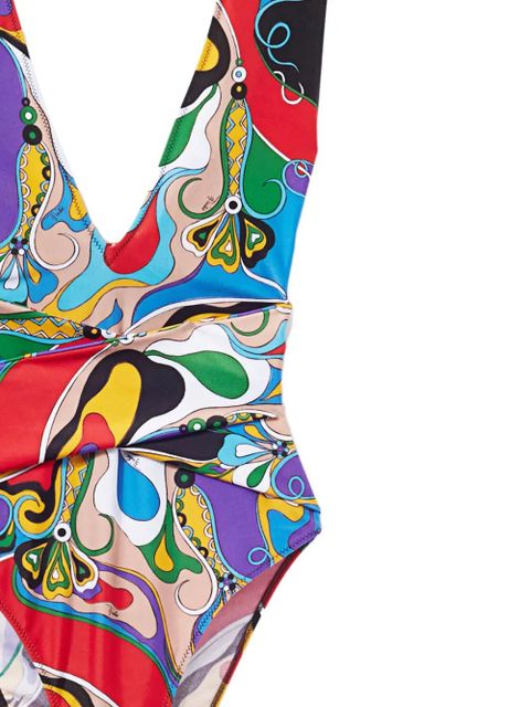 PUCCI Orchidee-print swimsuit - Purple