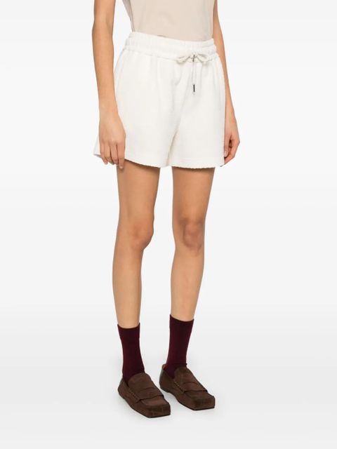 Moncler logo-patch shorts - White