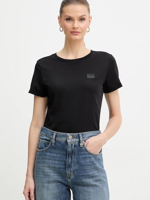 Armani Exchange t-shirt bawełniany damski kolor czarny XW001386 AF10356 - zdjęcie produktu nr 1