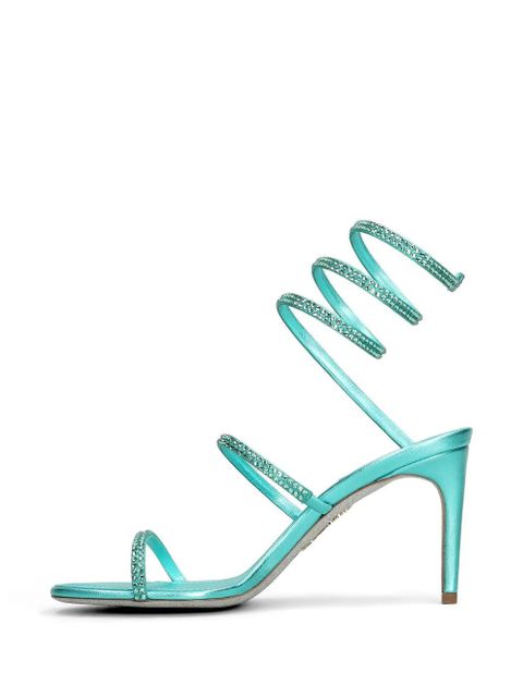 René Caovilla Cleo crystal-embellished sandals - Blue
