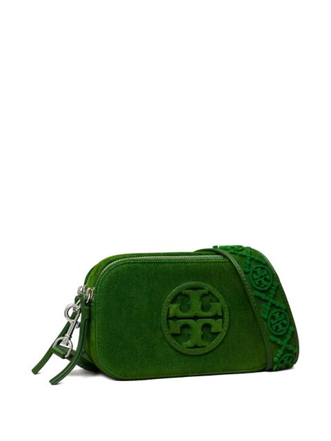 Tory Burch flocked logo mini crossbody bag - Green - zdjęcie produktu nr 2