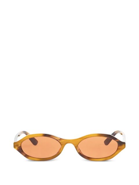 Alexander McQueen oval-frame sunglasses - Brown - zdjęcie produktu nr 1