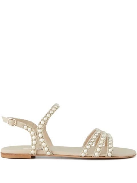 Casadei stud-embellished flat sandals - Neutrals - zdjęcie produktu nr 1