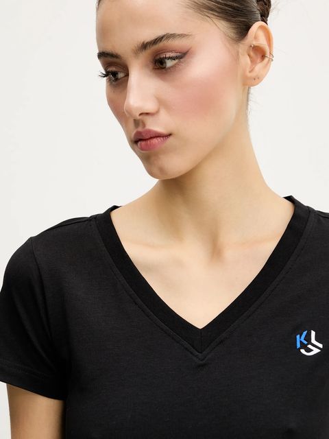 Karl Lagerfeld Jeans t-shirt damski kolor czarny A2W17097