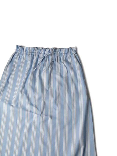 STAUD Shore striped-pattern midi skirt - Blue