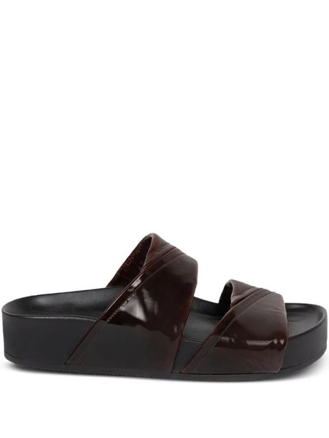 DRIES VAN NOTEN patent-leather double-strap sandals - Brown - zdjęcie produktu nr 1