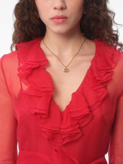 Valentino Garavani Ovalette logo-pendant necklace - Gold