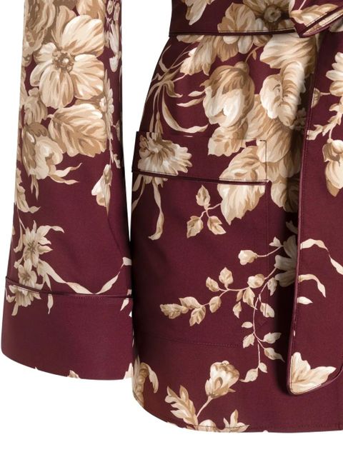 Dolce & Gabbana floral belted shirt - Red