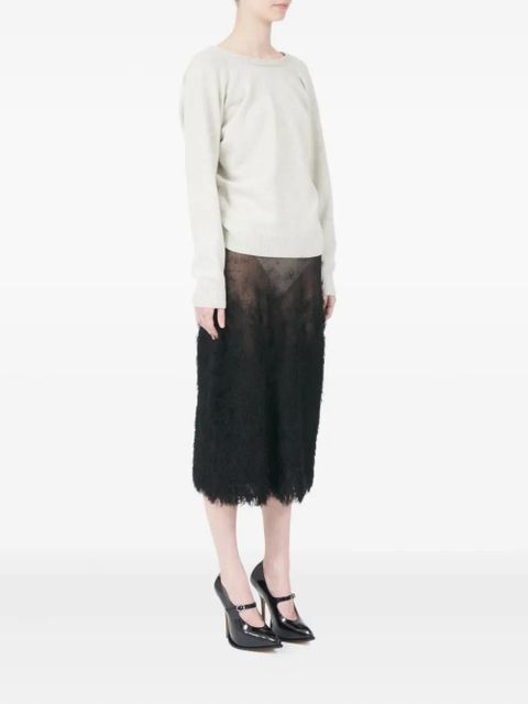 Maison Margiela V-back wool sweater - Neutrals