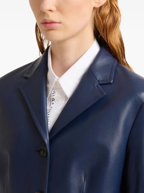 Marni leather blazer - Blue