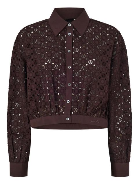 PINKO embroidered shirt - Brown - zdjęcie produktu nr 1
