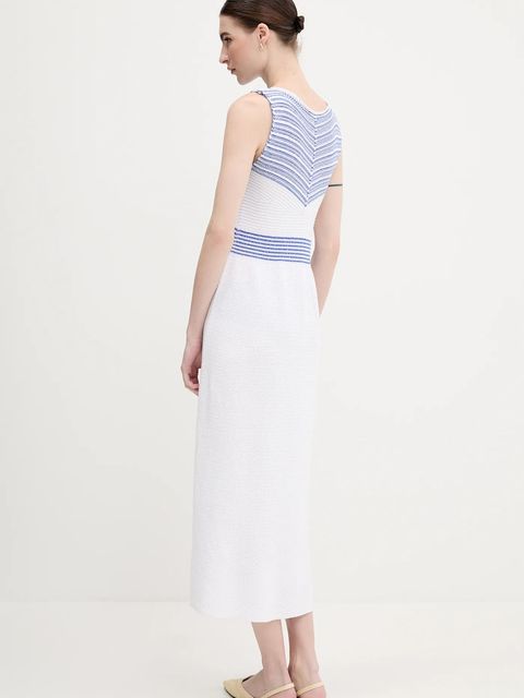 United Colors of Benetton sukienka kolor niebieski maxi rozkloszowana 1194EV02A