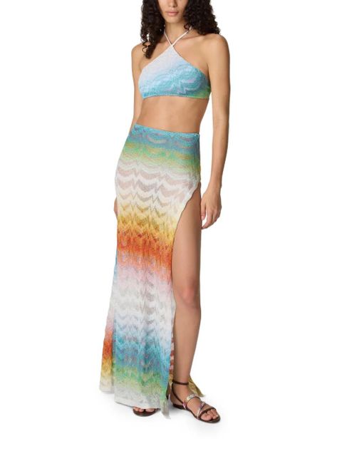 Missoni chevron-pattern beach skirt - White