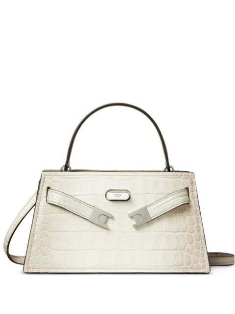Tory Burch mini Lee Radziwill embossed degrade top handle - White - zdjęcie produktu nr 1