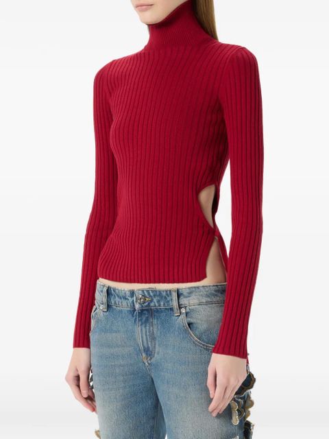 Blumarine ribbed-knit sweater - Red
