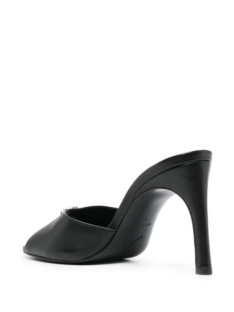 Coperni 95mm leather logo-plaque sandals - Black - zdjęcie produktu nr 2