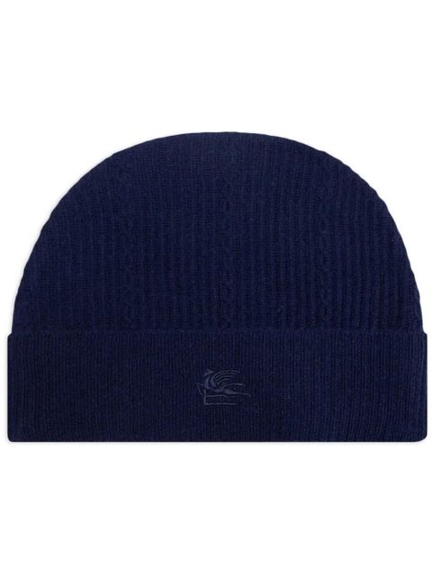 ETRO logo-embroidered beanie - Blue - zdjęcie produktu nr 1
