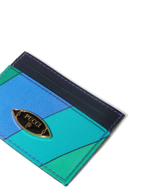 PUCCI Iride-pattern cardholder - Blue