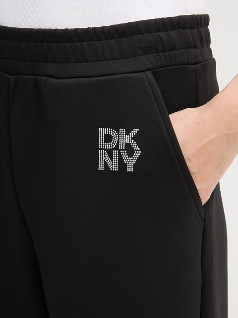 Dkny spodnie dresowe KNIT PANTS damskie kolor czarny gładkie P5MF7CNZ