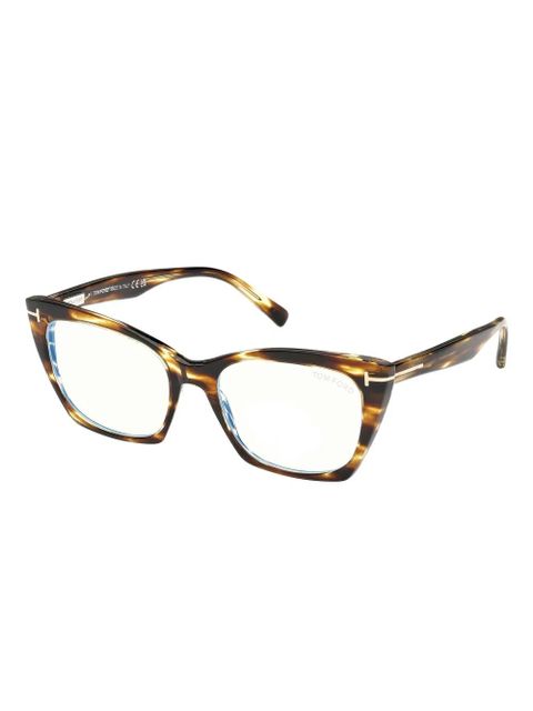 TOM FORD Eyewear cat-eye tortoiseshell glasses - Brown
