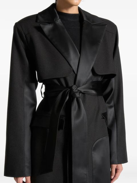 Manière De Voir Ilonat belted trench coat - Black - zdjęcie produktu nr 2