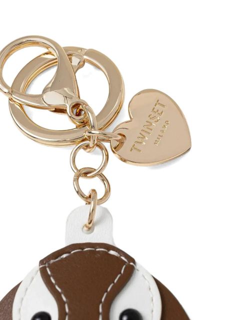 TWINSET dog-motif heart-charm keyring - Brown - zdjęcie produktu nr 2