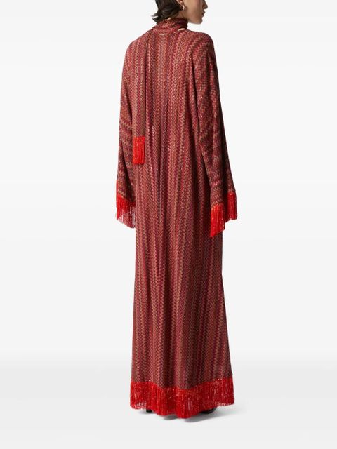 Missoni zigzag kaftan dress - Red