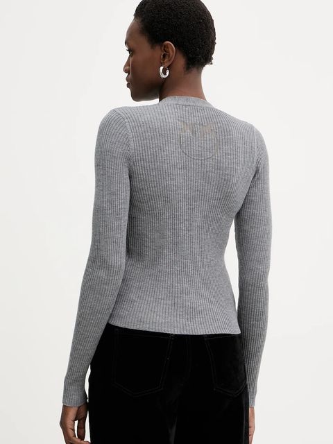 Pinko kardigan z dodatkiem wełny damski kolor szary lekki 105506 A18M