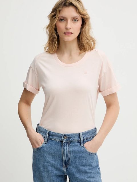 G-Star Raw t-shirt bawełniany damski kolor różowy - zdjęcie produktu nr 1