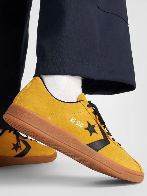 Converse sneakersy skórzane All Star Classic Trainer kolor żółty A15621C