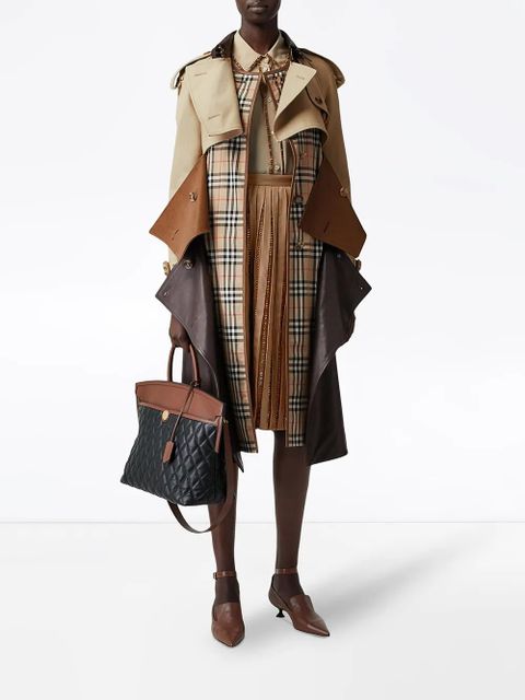 Burberry Crystal Detail Plissé Soleil Wool Silk Blend Skirt - Neutrals - zdjęcie produktu nr 2