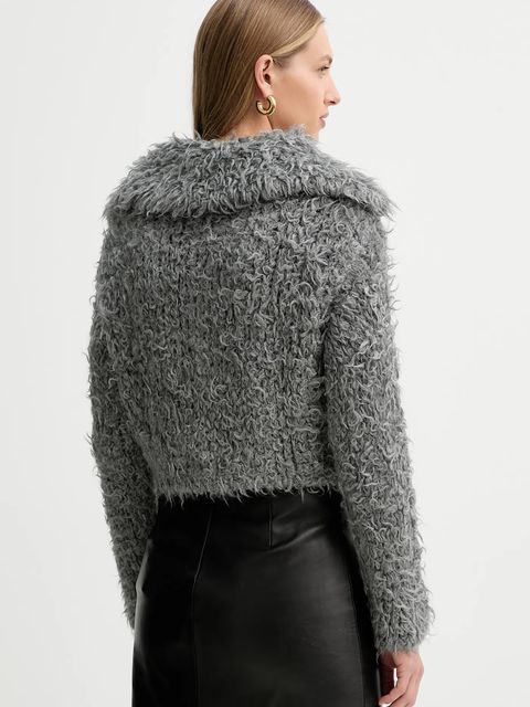 Liviana Conti kardigan z dodatkiem wełny damski kolor szary ciepły A5WF89